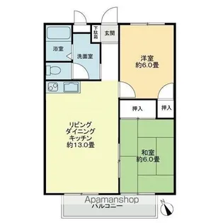 フォブール勅使A【2階】の間取り