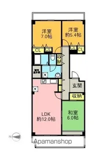 東京都世田谷区松原5丁目【マンション】の間取り