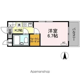 GERMER武蔵中原(ジェルメムサシナカハラ)【3階】の間取り