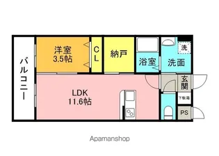 LIFEFIELD二日市南【103号室】の間取り