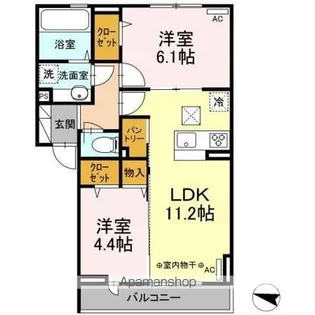 エリオント深見西二丁目【1階】の間取り