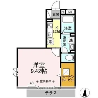 クレール水元【1階】の間取り