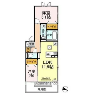 グレイシア(木太町)【1階】の間取り