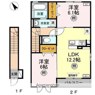 ラ・ピーノ 3【2階】の間取り