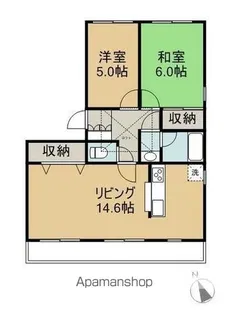 メゾンドファミール【203号室】の間取り