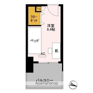 ロイヤルパークスER万代 SHARE万代【202-F号室】の間取り