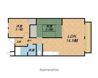 ウィズユー八木【1階】の間取り