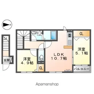 アヴニール【2階】の間取り