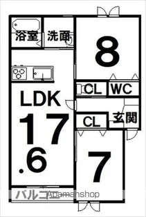 タイタスⅡ【2階】の間取り
