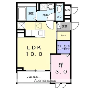 グランリヴェール建石町【1階】の間取り
