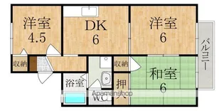 ヴァン・ヴェールIパートⅡ【2階】の間取り