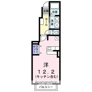 ラ・ページブル【1階】の間取り