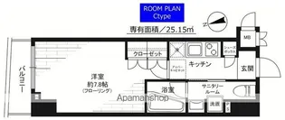 グランドコンシェルジュ新御徒町アジールコート【3階】の間取り