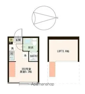 ハーモニーテラス春日町Ⅵ【2階】の間取り