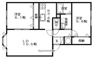 ヴィラ円山2【213号室】の間取り