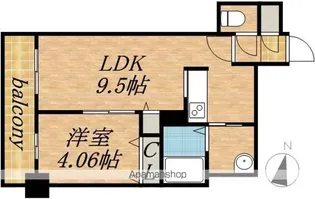 パシフィックタワー札幌【8階】の間取り
