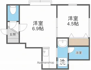アプレミディ【101号室】の間取り