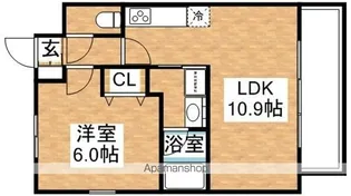 S−RESIDENCE江坂【12階】の間取り