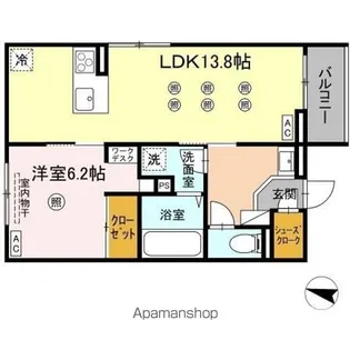 プランドゥブレ西新【3階】の間取り