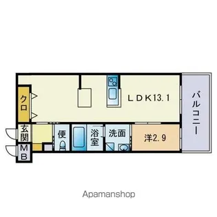 アーバンローズ薬院【13階】の間取り