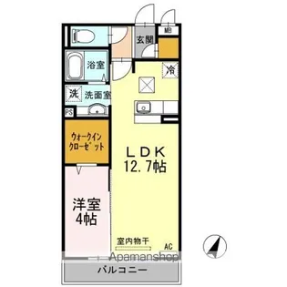 クレセント ヒルズ B棟【1階】の間取り