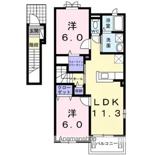 エクセルコートⅠ【2階】の間取り