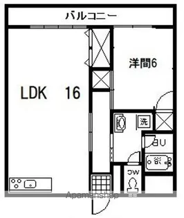 1LDKの間取り画像
