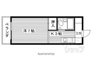 ハウスヴィラ田中【206号室】の間取り
