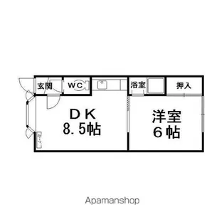 ハイツサニーヒルⅠ【1階】の間取り