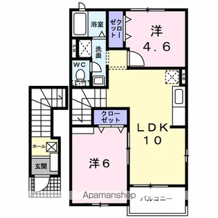 プラティーク B【2階】の間取り