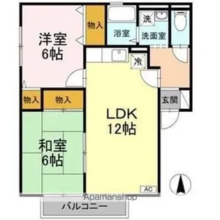カンファタブル C棟【1階】の間取り