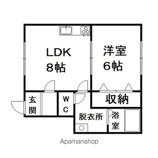 花月コーポⅡ【1階】の間取り