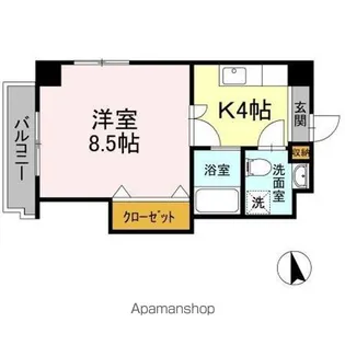 フィオーレ松山【3階】の間取り