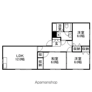 ハートフルハイツ【1階】の間取り
