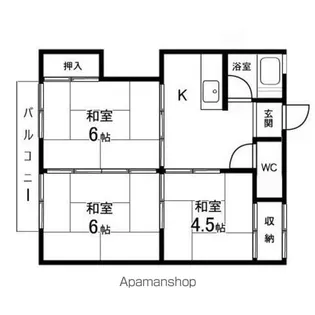 沼田荘【202号室】の間取り