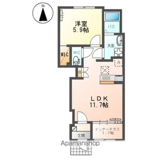 コンテント【105号室】の間取り