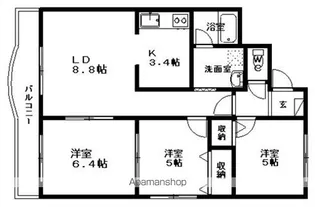 ファミールエステート【1-A号室】の間取り