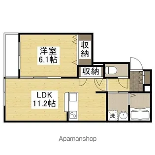 ベリーノ中央通り【4階】の間取り