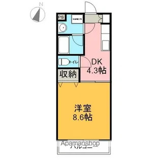 ブルージュM【105号室】の間取り