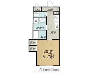 パーシモンマンション・スミオ【2-B号室】の間取り