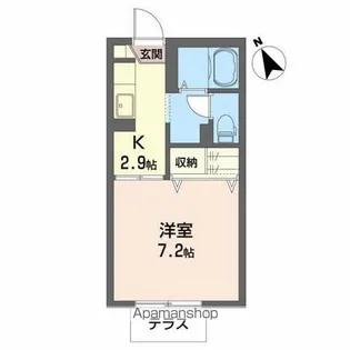 ディアス・クレストB【1階】の間取り