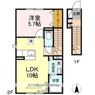 ファイン西大野【2階】の間取り