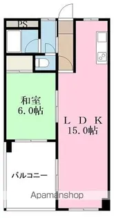 ラ・フルール・ドゥ松山【3階】の間取り