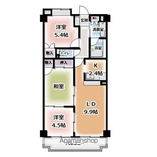 ビラヴェスタ【3階】の間取り