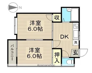 コーポ葵【A302号室】の間取り
