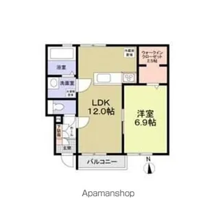 フォレストメゾン聖蹟【1階】の間取り