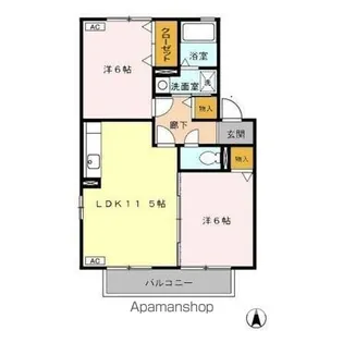 レェーヴ江向【2階】の間取り