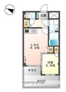 ヴィア・パーチェ・吉見園【1階】の間取り