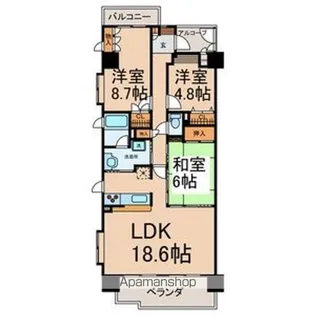 愛知県名古屋市千種区今池5丁目【マンション】の間取り
