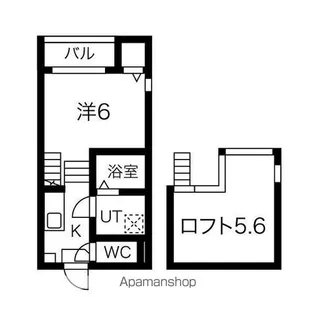 ハーモニーテラス山手町Ⅴ【102号室】の間取り